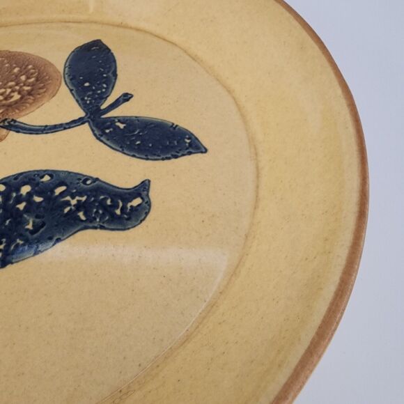 PFALTZGRAFF Pie Plate 9" Bird Cherry Pattern America Folk Art Rustic MCM 576 - Picture 3 of 8